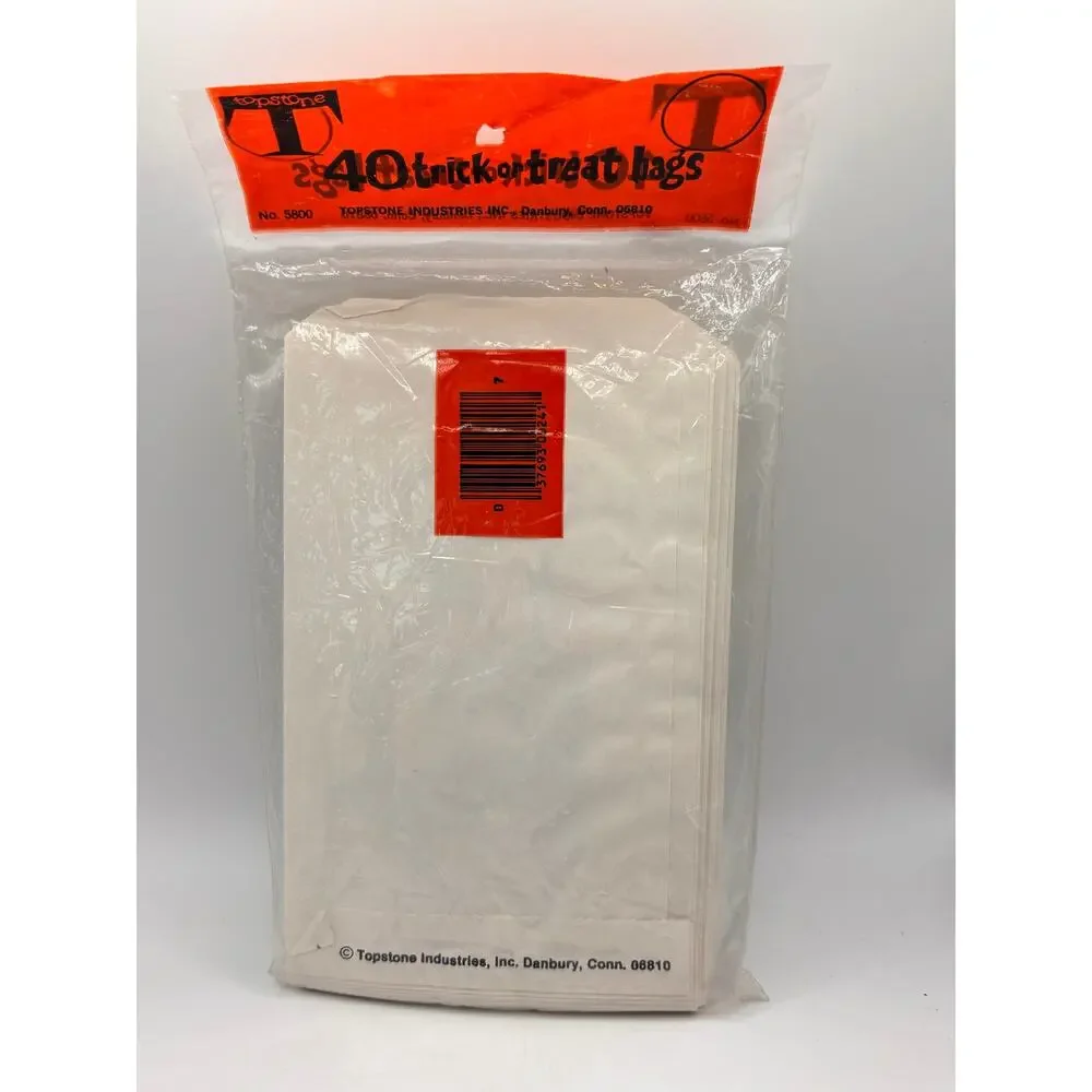 40 NOS Sealed VTG Halloween Trick or Treat Paper Bags Haunted House Ephemera MCM